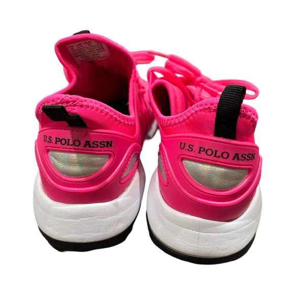 US Polo Association Neon Pink Lightweight Cloud Air Sneakers Women's 8 - Picture 3 of 6